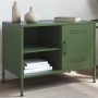 Mobile TV Verde Oliva 68x39x50,5 cm in Acciaio