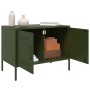 Mobili TV 2pz Verde Oliva 68x39x50,5 cm in Acciaio