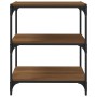 Libreria Rovere Marrone 60x33x70,5 cm Legno Multistrato Acciaio