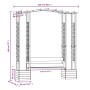 Pergola da Giardino Panca e Vasi Legno Massello Pino Impregnato