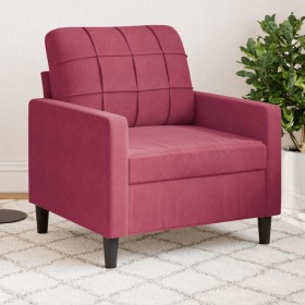 Poltrona Rosso Vino 60 cm Velluto