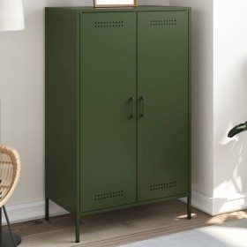 Credenza Verde Oliva 68x39x113 cm in Acciaio