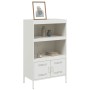 Credenza Bianca 68x39x113 cm in Acciaio