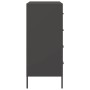 Credenza Nera 68x39x89 cm in Acciaio