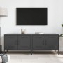 Mobili TV 2pz Neri 68x39x50,5 cm in Acciaio