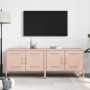 Mobili TV 2pz Rosa 68x39x50,5 cm in Acciaio