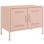 Mobili TV 2pz Rosa 68x39x50,5 cm in Acciaio