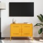 Mobile TV Giallo Senape 68x39x50,5 cm in Acciaio