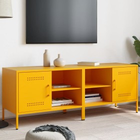 Mobili TV 2 pz Giallo Senape 68x39x50,5 cm in Acciaio