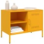 Mobili TV 2 pz Giallo Senape 68x39x50,5 cm in Acciaio