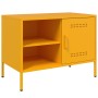 Mobili TV 2 pz Giallo Senape 68x39x50,5 cm in Acciaio