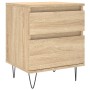Comodino Rovere Sonoma 40x35x50 cm in Legno Multistrato