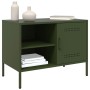 Mobili TV 2pz Verde Oliva 68x39x50,5 cm in Acciaio