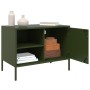 Mobili TV 2pz Verde Oliva 68x39x50,5 cm in Acciaio