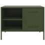 Mobili TV 2pz Verde Oliva 68x39x50,5 cm in Acciaio