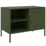 Mobili TV 2pz Verde Oliva 68x39x50,5 cm in Acciaio