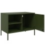 Mobili TV 2pz Verde Oliva 68x39x50,5 cm in Acciaio