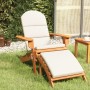 Sedia Adirondack Giardino con Poggiapiedi Legno Massello Acacia