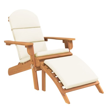 Sedia Adirondack Giardino con Poggiapiedi Legno Massello Acacia