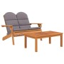 Set Salotto da Giardino Adirondack 3pz Legno Massello di Acacia