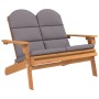 Set Salotto da Giardino Adirondack 3pz Legno Massello di Acacia