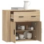 Credenza Rovere Sonoma 80x33x70 cm in Legno Multistrato