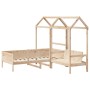 Set Dormeuse e Panca con Tetto 90x190cm Legno Massello di Pino