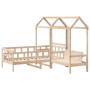 Set Dormeuse con Tetto 90x200cm Legno Massello di Pino