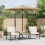 Ombrellone Giardino con Palo in Acciaio Marrone 268x268x226 cm