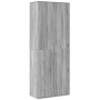 Credenza Grigio Sonoma 70x35x180 cm in Legno Multistrato