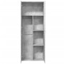 Credenza Grigio Cemento 70x35x180 cm in Legno Multistrato