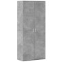 Credenza Grigio Cemento 80x35x180 cm in Legno Multistrato