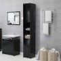 Set Mobili da Bagno 3 pz Nero in Truciolato