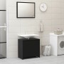 Set Mobili da Bagno Nero in Legno Multistrato