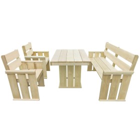 Set da Pranzo da Giardino 4 pz in Legno di Pino Impregnato