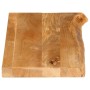 Piano Tavolo Bordi Vivi 90x40x3,8 cm in Legno Massello di Mango