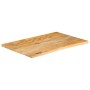 Piano Tavolo Bordi Vivi 80x60x3,8 cm in Legno Massello di Mango