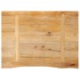 Piano Tavolo Bordi Vivi 80x60x3,8 cm in Legno Massello di Mango