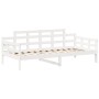 Set Dormeuse e Panca con Tetto Bianco 90x190cm Massello Pino