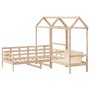 Set Dormeuse e Panca con Tetto 90x200cm Legno Massello di Pino