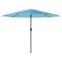 Ombrellone Giardino con Palo in Acciaio Blu 388x388x248 cm