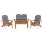 Set Salotto da Giardino Adirondack 4pz Legno Massello di Acacia