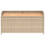 Panca Portaoggetti Beige Misto 100x50x52 cm Polyrattan e Acacia