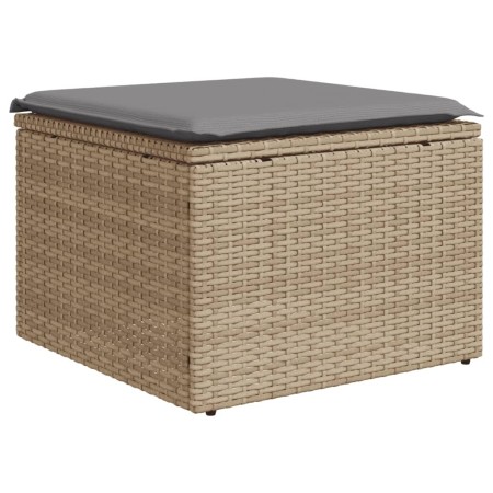 Set Divano da Giardino 8 pz con Cuscini Beige in Polyrattan