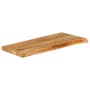 Piano Tavolo Bordi Vivi 70x40x2,5 cm in Legno Massello di Mango