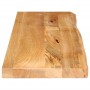 Piano Tavolo Bordi Vivi 110x30x3,8cm in Legno Massello di Mango