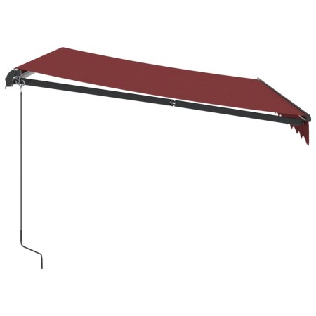 Tenda da Sole Retrattile Manuale con LED Bordò 300x250 cm