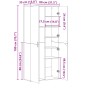 Credenza Rovere Sonoma 80x35x180 cm in Legno Multistrato