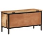 Scatola Portaoggetti 82x30x43 cm Legno Massello di Mango Grezzo