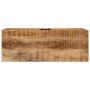 Scatola Portaoggetti 82x30x43 cm Legno Massello di Mango Grezzo